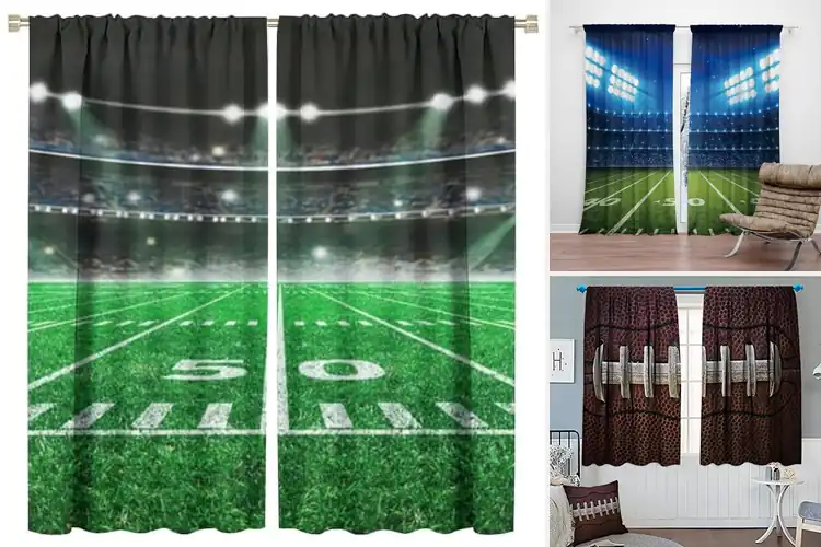 Detailed view of Best Football Themed Curtains
