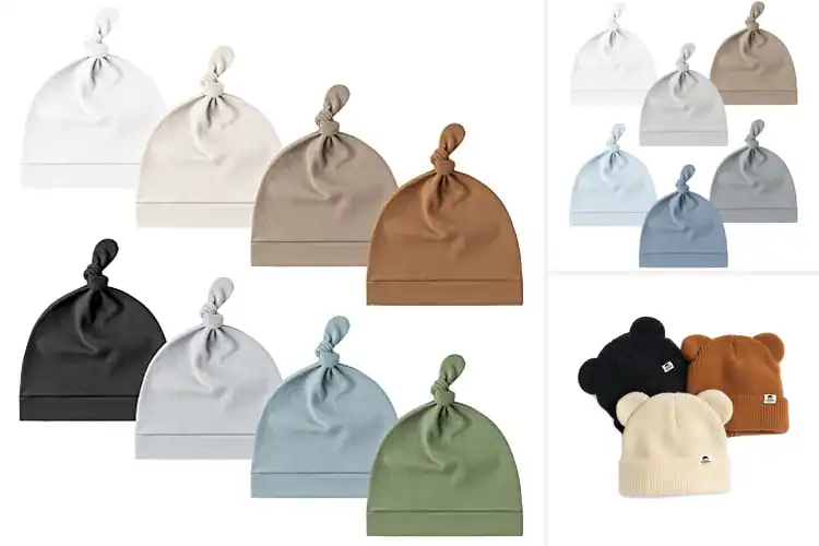 Detailed view of Best Neutral Baby Beanies