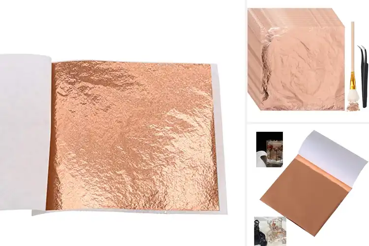 Detailed view of Best Rose Gold Leaf Sheets